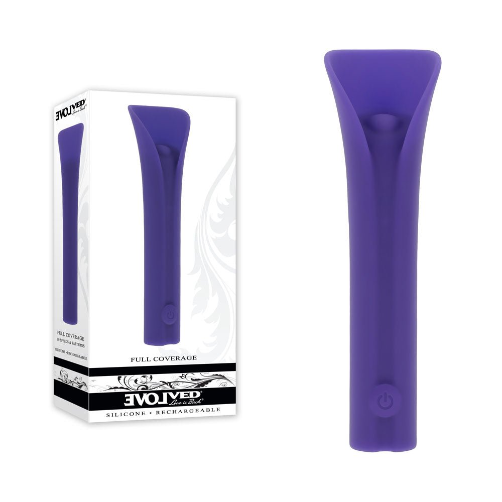 Evolved FULL COVERAGE - Purple 11.9 cm USB Rechargeable Bullet - BULLETS & EGGS
