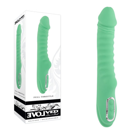 Evolved Full Throttle Mint Green USB Rechargeable Vibrator 24.1 cm - VIBRATORS