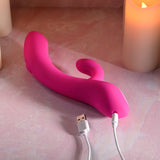 Evolved G Tapper Pink Rechargeable Rabbit Vibrator - VIBRATORS