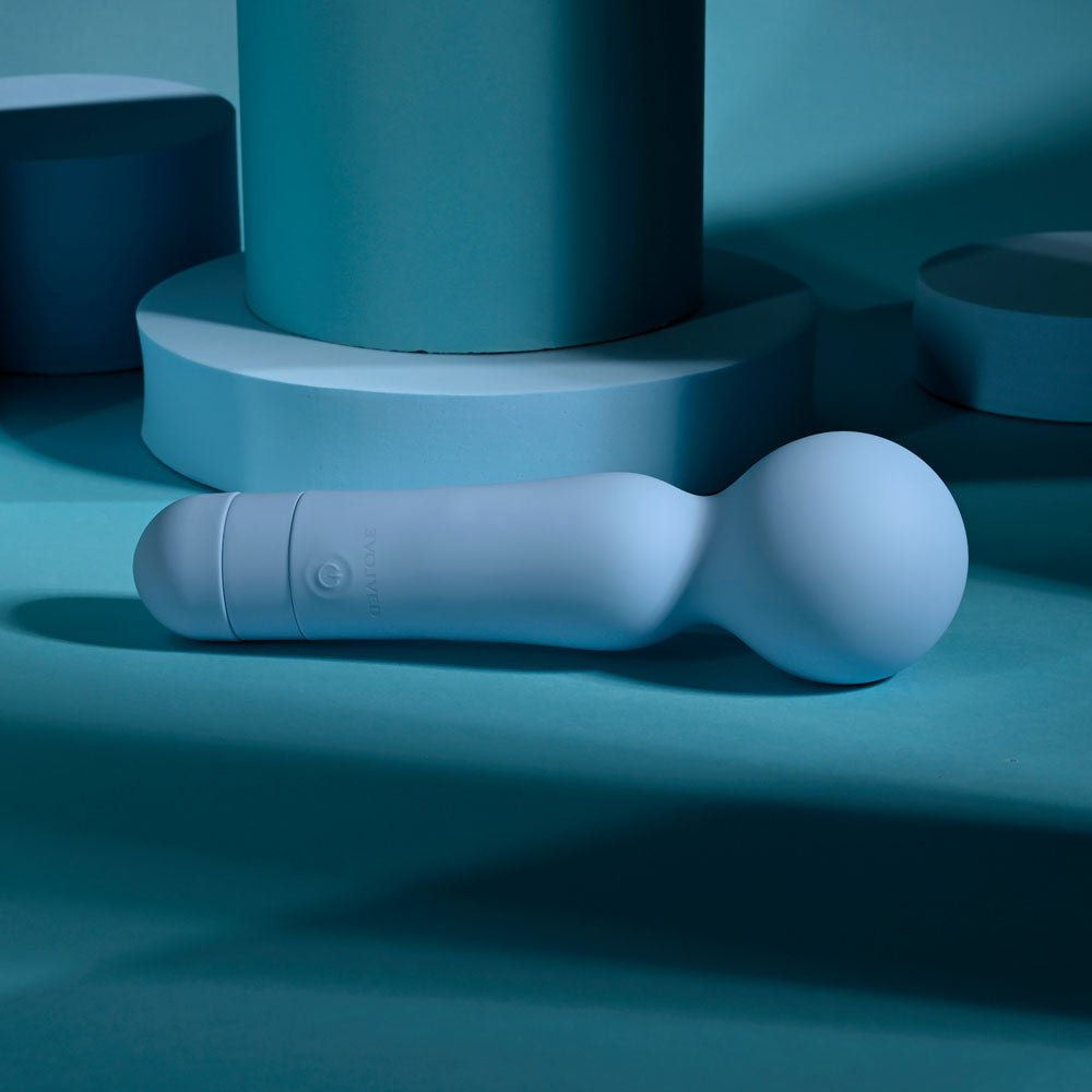 Evolved Iris Blue Rechargeable Massage Wand – Waterproof Silicone - VIBRATORS