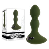 Evolved LIEUTENANT - Green 12.2 cm USB Rechargeable Vibrating Butt Plug - Anal Toys