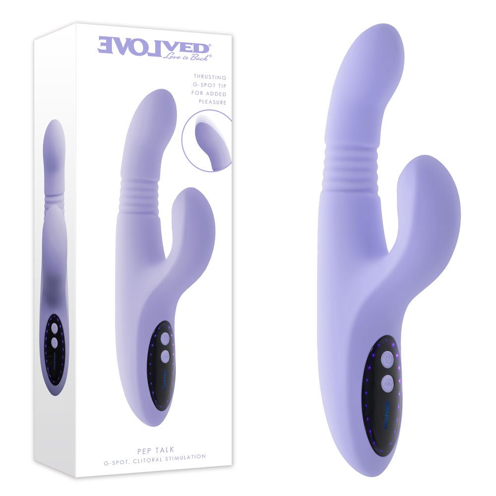 Evolved PEP TALK Purple Thrusting Vibrator Clitoral Stimulator - VIBRATORS