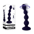 Evolved PLEASURE ORBIT - Navy Blue 17.8 cm USB Rechargeable Twirling & Vibrating Anal Beads with Remote - Anal Toys