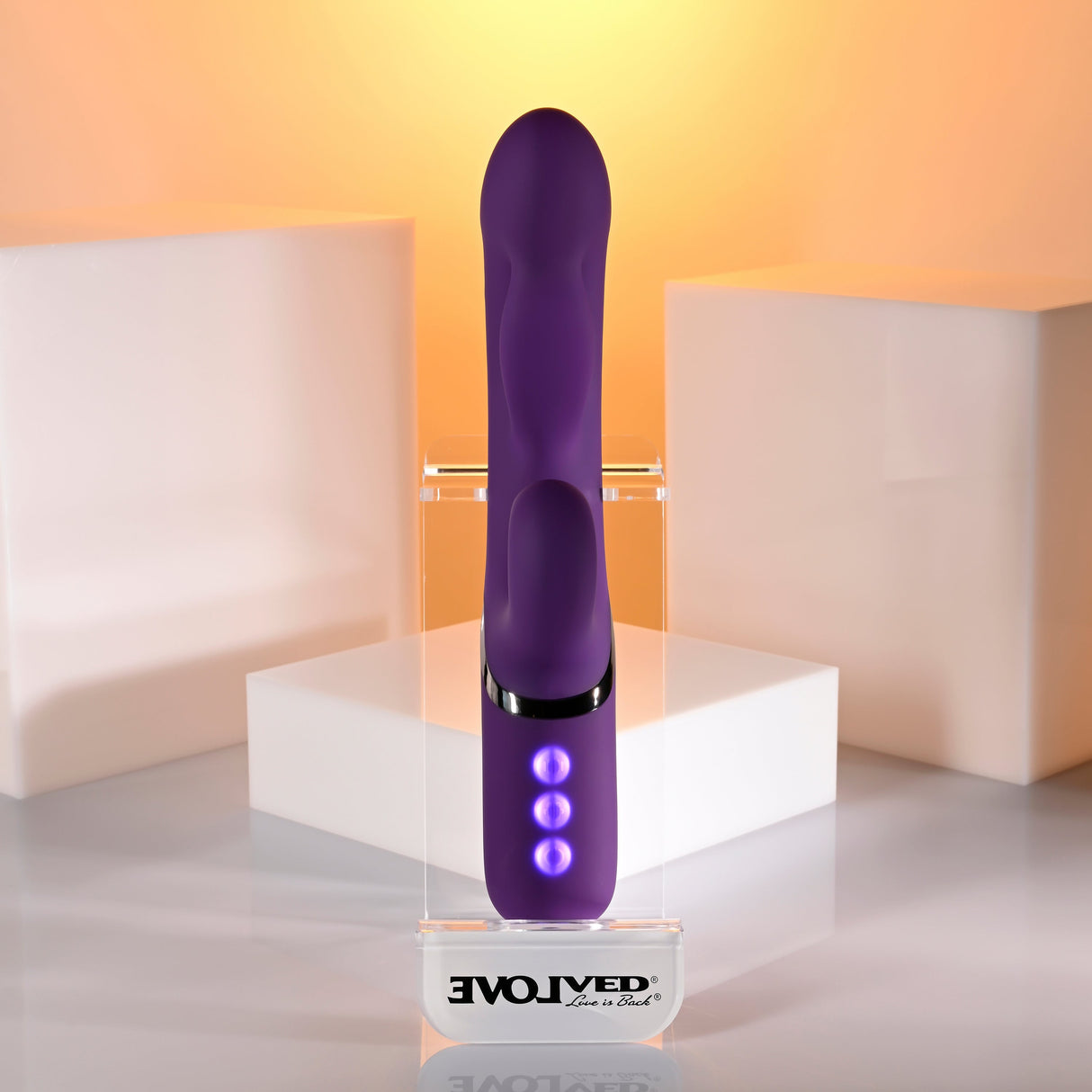 Evolved PLEASURE PUFF - Purple 24.1 cm Inflatable Rabbit Vibrator - VIBRATORS