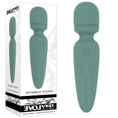 Evolved RUMBLE WAND - Olive Green Mini Massage Wand - Naughty by Nature Adult Store
