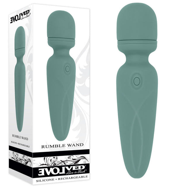Evolved RUMBLE WAND - Olive Green Mini Massage Wand - VIBRATORS