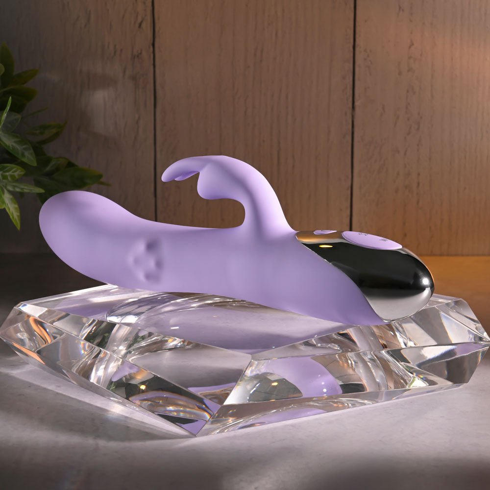Evolved Spinderella Rabbit Vibrator – Rotating & Rechargeable Purple - VIBRATORS