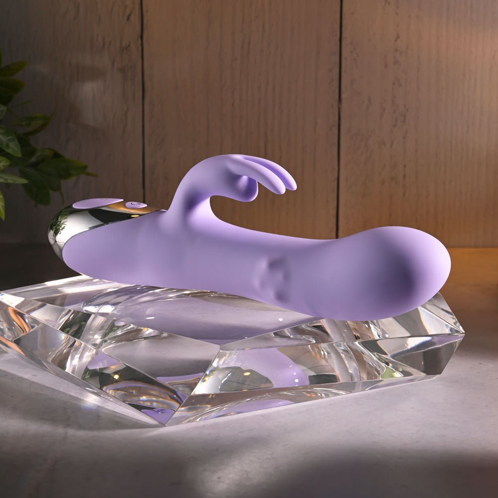 Evolved Spinderella Rabbit Vibrator – Rotating & Rechargeable Purple - VIBRATORS