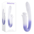 Evolved Spring Loaded White Purple 23 cm Multi Tapping Vibrator - VIBRATORS