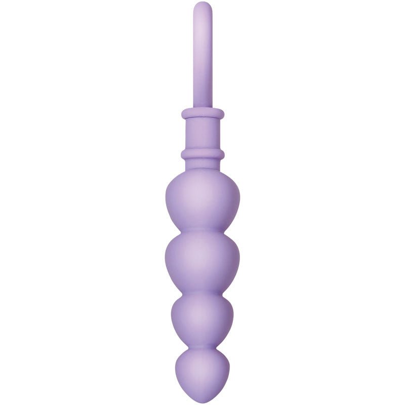 Evolved Sweet Treat - Purple 11.5 cm Beaded Butt Plug with Handle - Anal Toys