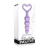 Evolved Sweet Treat - Purple 11.5 cm Beaded Butt Plug with Handle - Anal Toys