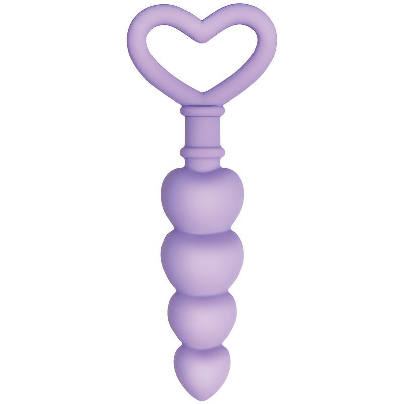 Evolved Sweet Treat - Purple 11.5 cm Beaded Butt Plug with Handle - Anal Toys