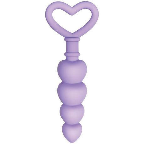 Evolved Sweet Treat - Purple 11.5 cm Beaded Butt Plug with Handle - Anal Toys