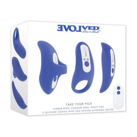 Evolved Take Your Pick Rechargeable Bullet With Interchangeable Sleeves - KITS