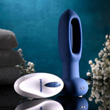 Evolved THE FLAPPER - Blue 14 cm USB Rechargeable Vibrating and Flapping Butt Plug with Remote - Anal Toys