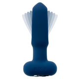 Evolved THE FLAPPER - Blue 14 cm USB Rechargeable Vibrating and Flapping Butt Plug with Remote - Anal Toys