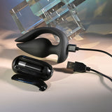 Evolved The Genie Black 11.2 cm Remote Vibrating Plug - ANAL TOYS