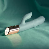Evolved The Shimmy Green Thrusting Rabbit Vibrator | USB Rechargeable - VIBRATORS