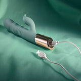 Evolved The Shimmy Green Thrusting Rabbit Vibrator | USB Rechargeable - VIBRATORS