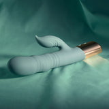 Evolved The Shimmy Green Thrusting Rabbit Vibrator | USB Rechargeable - VIBRATORS