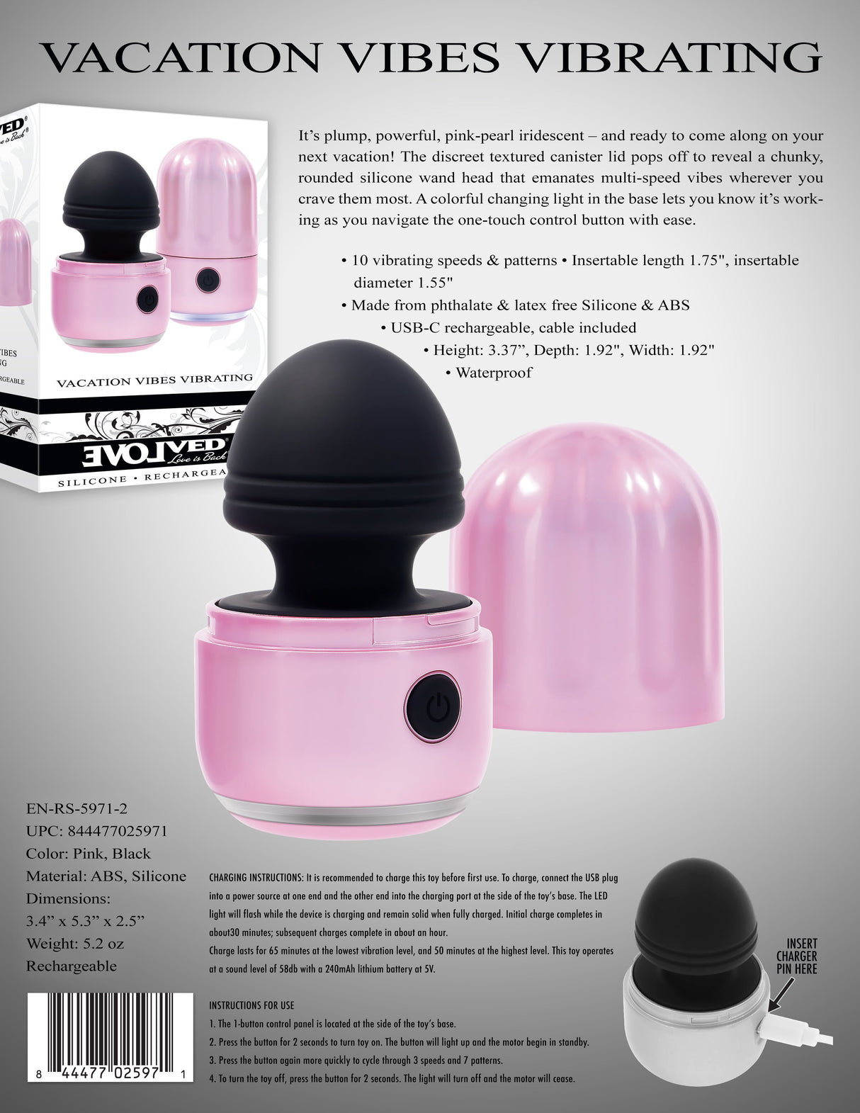 Evolved VACATION VIBES - VIBRATING - Naughty by Nature Adult Store