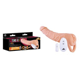 Extendor+ - Flesh 2 Inch Vibrating Penis Extender and Stroker - MASTURBATORS