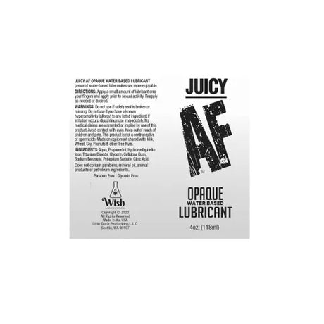Juciy AF - Waterbased Opaque Lube - 59 ml - Naughty by Nature Adult Store