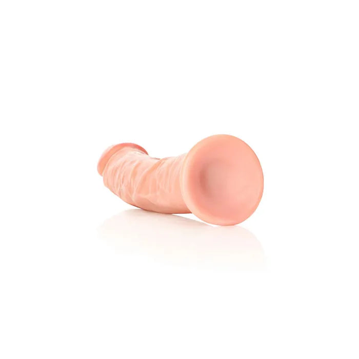 REALROCK Realistic Regular Curved Dildo with Suction Cup - 23 cm - Flesh 23 cm (9'') Dong - Naughty by Nature Adult Store