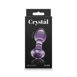 Crystal Gem - Purple 9 cm Glass Butt Plug - Naughty by Nature Adult Store