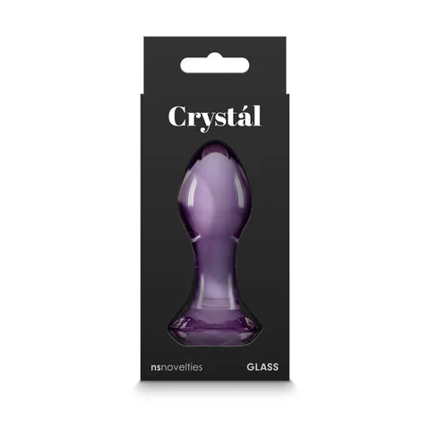 Crystal Gem - Purple 9 cm Glass Butt Plug - Naughty by Nature Adult Store