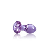 Crystal Gem - Purple 9 cm Glass Butt Plug - Naughty by Nature Adult Store