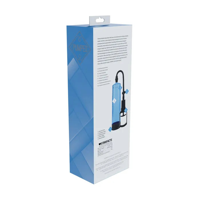 PUMPED Basic Pump 2 - Blue - Blue Penis Pump - Naughty by Nature Adult Store