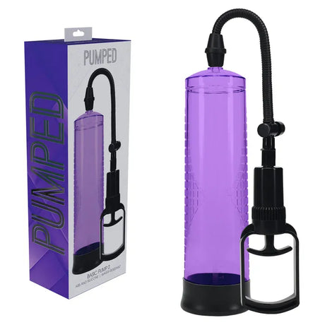 PUMPED Basic Pump 2 - Purple - Purple Penis Pump - Naughty by Nature Adult Store