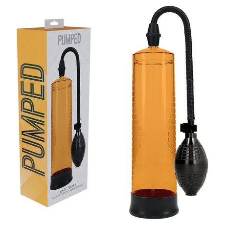 PUMPED Basic Pump 1 - Orange - Orange Penis Pump - Naughty by Nature Adult Store