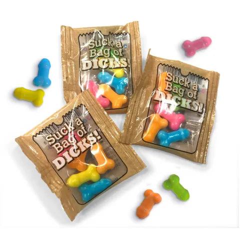 Suck A Bag Of Dicks - Fruit Flavoured Lollies - 100 Party Packs - Naughty by Nature Adult Store