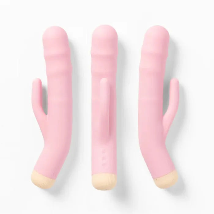 Girls Get Off - DeeDee - Pink Thrusting Rabbit Vibrator