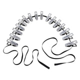 EDGE Body Zipper Clothespins Chrome Finish Set Of 16