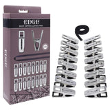 EDGE Body Zipper Clothespins Chrome Finish Set Of 16