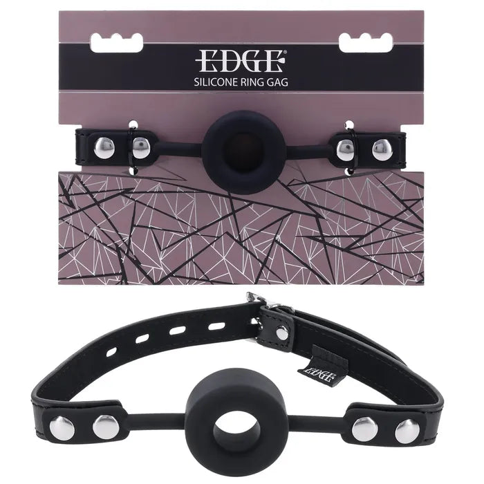 EDGE Silicone Ring Gag Black Mouth Restraint