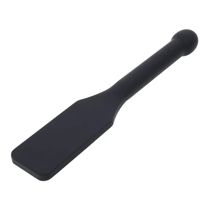 Edge Cunt Silicone Paddle Black With Insertable Handle