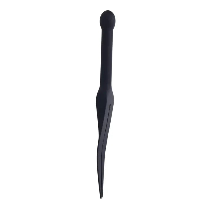 Edge Silicone Tawse Black Insertable Handle Bondage Whip