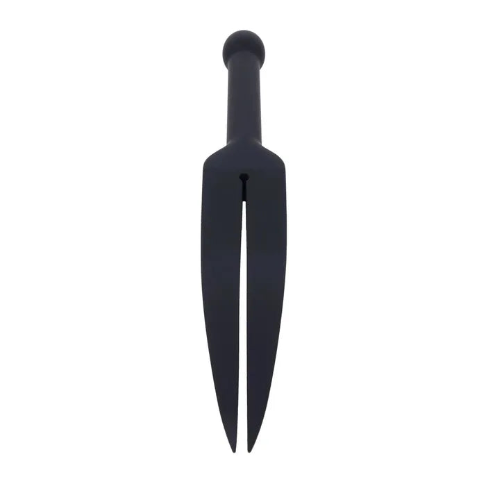 Edge Silicone Tawse Black Insertable Handle Bondage Whip