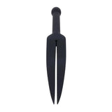 Edge Silicone Tawse Black Insertable Handle Bondage Whip