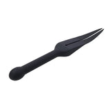 Edge Silicone Tawse Black Insertable Handle Bondage Whip