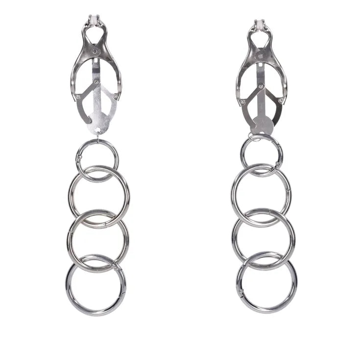 Edge Tuggable Clover Clamps Metal Nipple Restraints