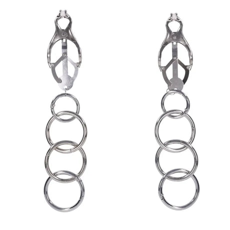Edge Tuggable Clover Clamps Metal Nipple Restraints