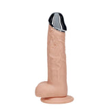 RealRock Metal Head 7 Inch Flesh Dildo Vibrating With Remote