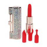 Loveline Diamond Red Lipstick Vibrator USB Rechargeable 8.3cm