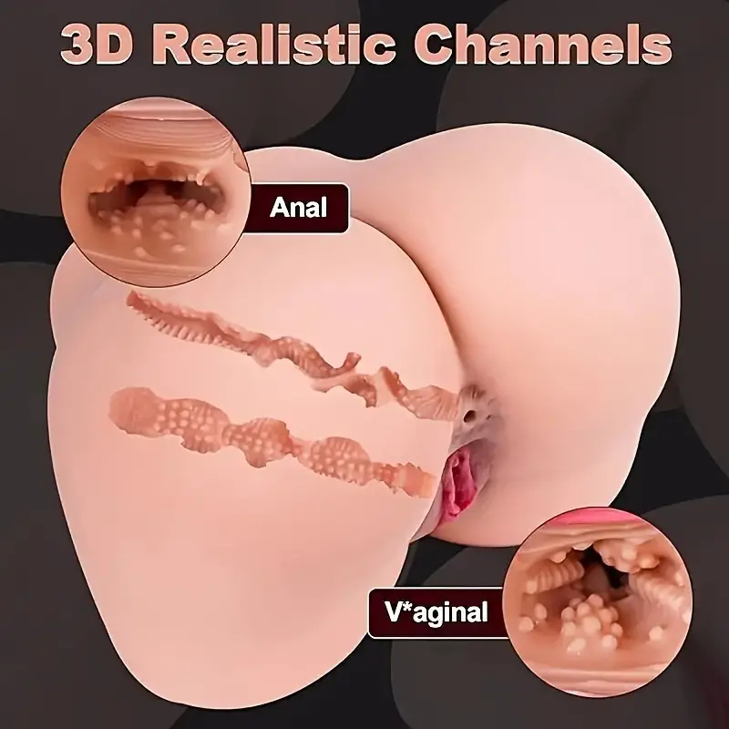 Premium 3D Realistic Sex Doll Torso - Dual Tunnels