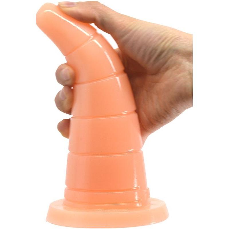 FAAK Hat Anal Plug - Flesh Colored PVC Soft Anal Toy - 18.5 x 5.5cm - Adult Toys